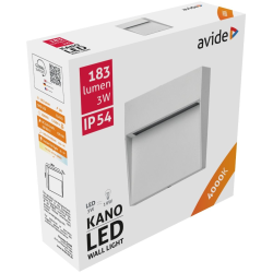 Avide Εξωτερικό Φώς Σκάλας Kano LED 3W Λευκό 4000K IP54 10.5cm